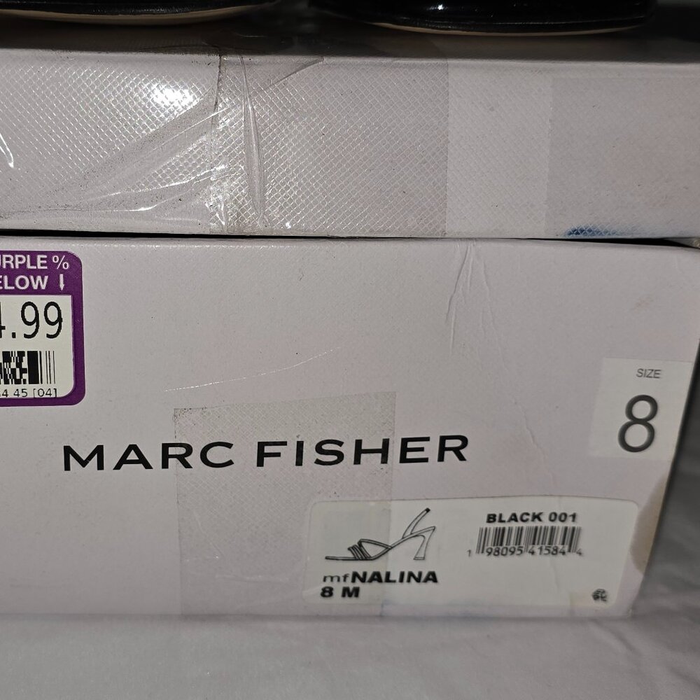 Marc Fisher mf Nalina Heeled Sandal in Black, Size 8M - Picture 8 of 9